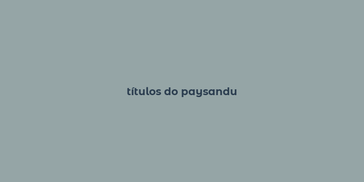 títulos do paysandu