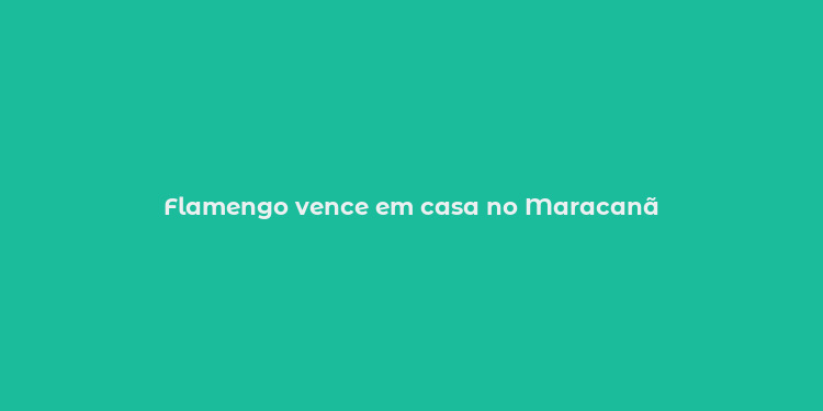 Flamengo vence em casa no Maracanã