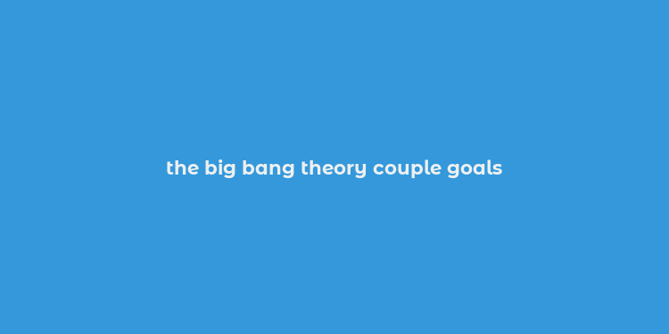 the big bang theory couple goals