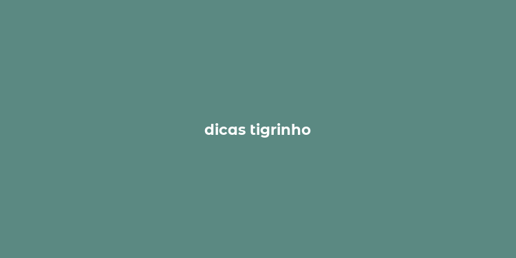 dicas tigrinho