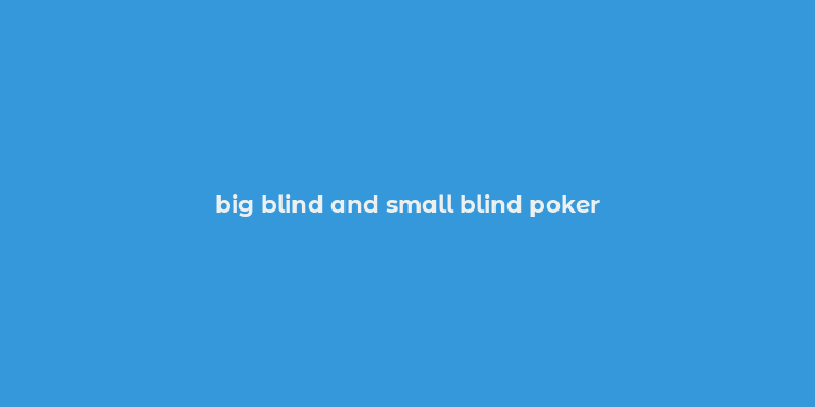 big blind and small blind poker