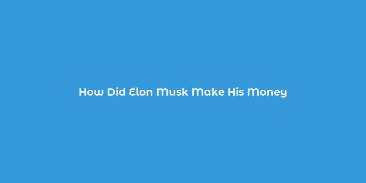 How Did Elon Musk Make His Money​