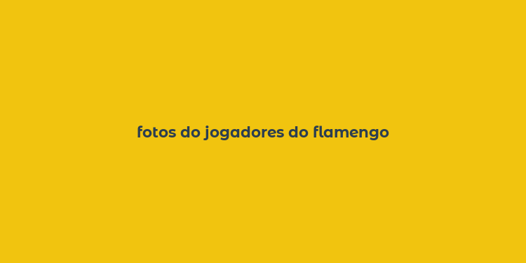 fotos do jogadores do flamengo