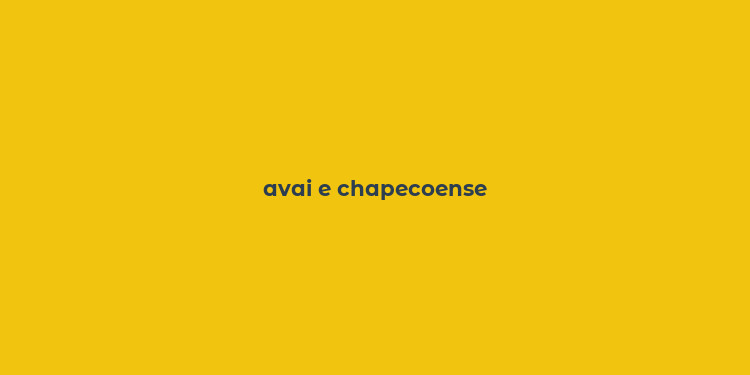 avai e chapecoense