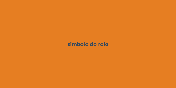 simbolo do raio