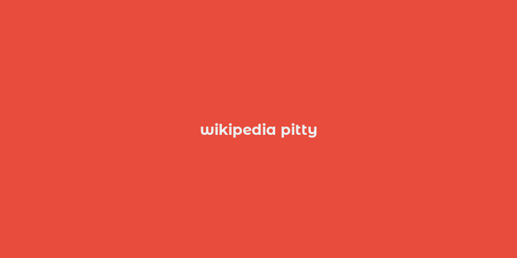 wikipedia pitty