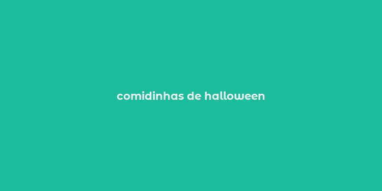 comidinhas de halloween