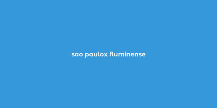 sao paulox fluminense