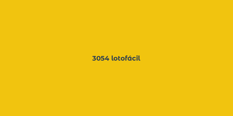 3054 lotofácil