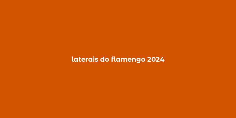 laterais do flamengo 2024