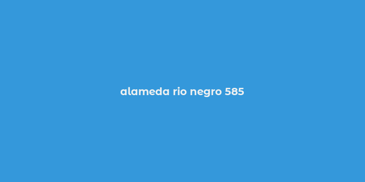 alameda rio negro 585