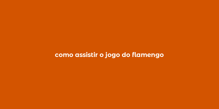 como assistir o jogo do flamengo