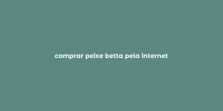 comprar peixe betta pela internet