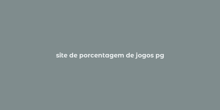 site de porcentagem de jogos pg