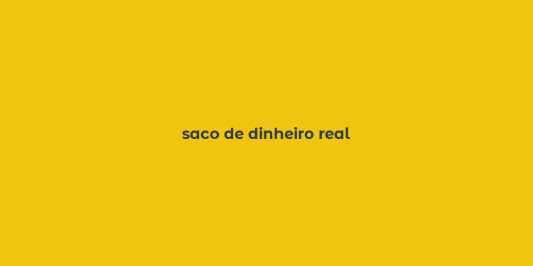 saco de dinheiro real