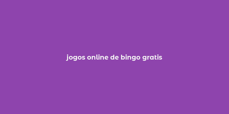 jogos online de bingo gratis