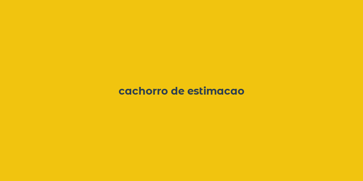 cachorro de estimacao