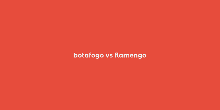 botafogo vs flamengo