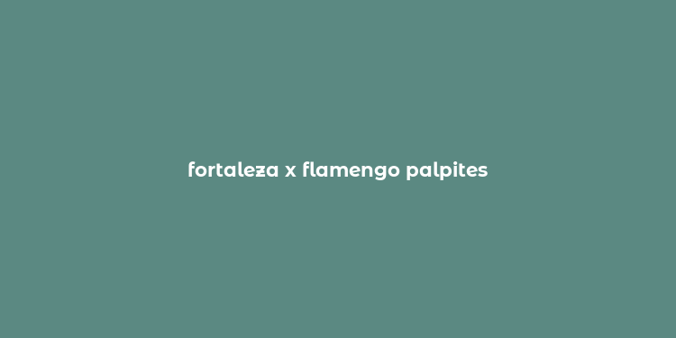 fortaleza x flamengo palpites