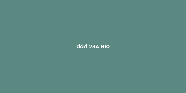 ddd 234 810