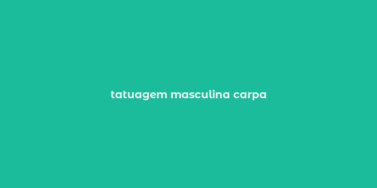 tatuagem masculina carpa