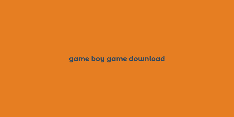 game boy game download