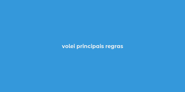 volei principais regras