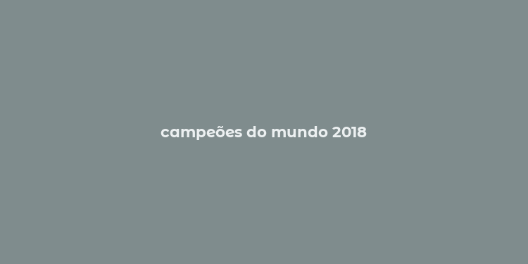 campeões do mundo 2018