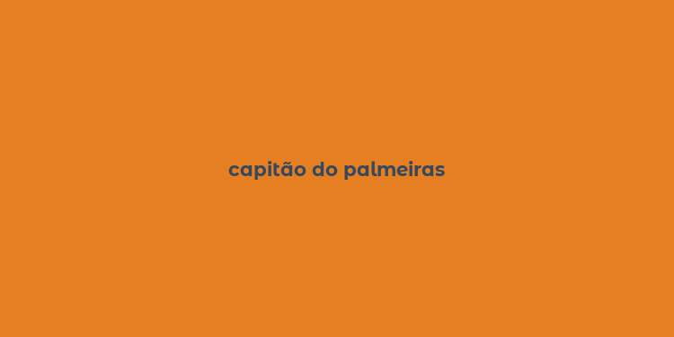 capitão do palmeiras