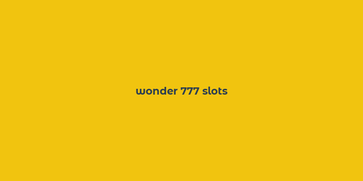 wonder 777 slots