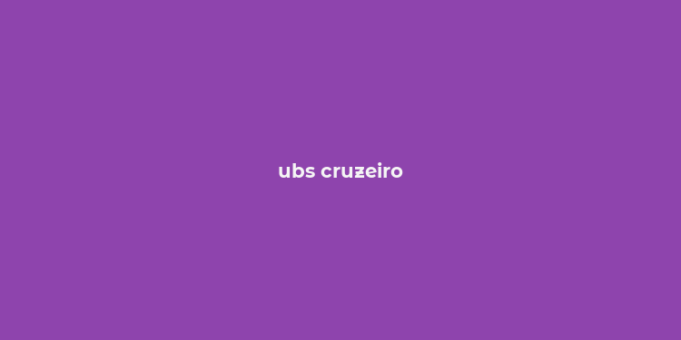 ubs cruzeiro