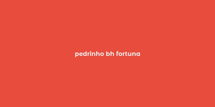 pedrinho bh fortuna