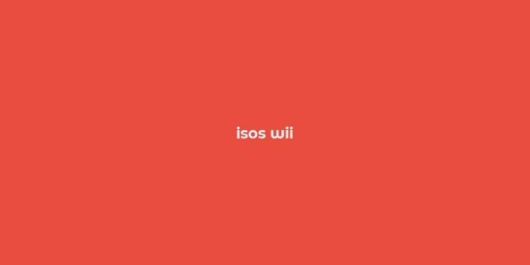 isos wii