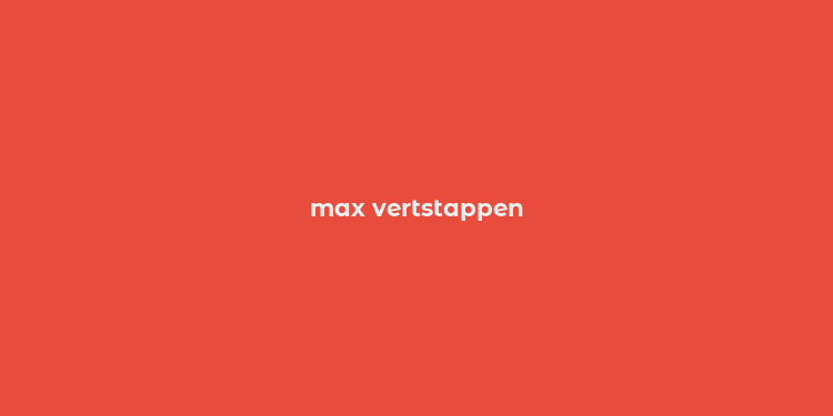 max vertstappen