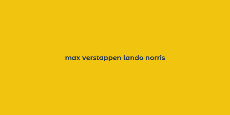 max verstappen lando norris